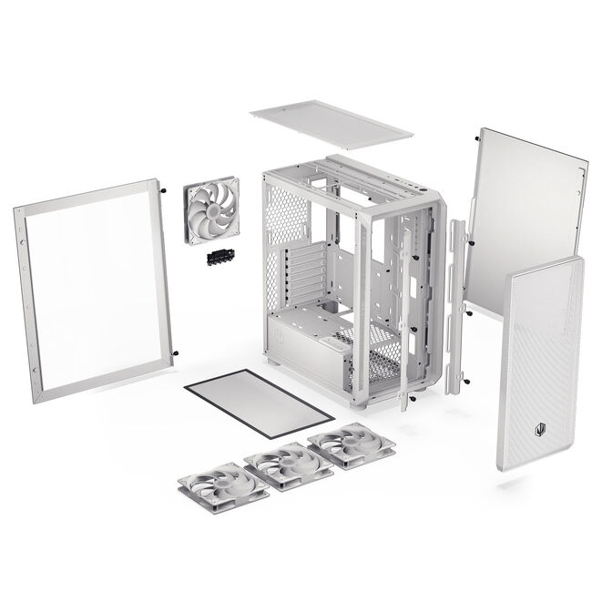 Endorfy Arx 500 ARGB PC Case, Mid Tower, ATX, Tempered Glass - including 4x 140mm ARGB Fans, White image number 17