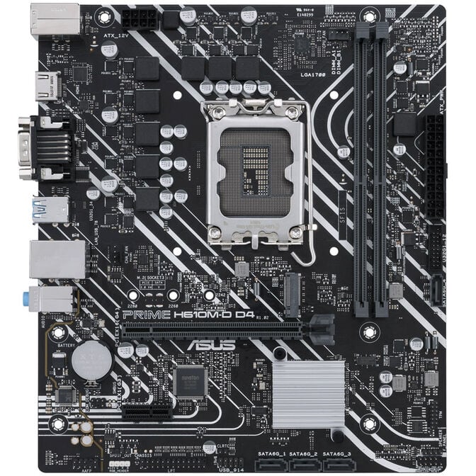 ASUS Prime H610M-D D4, Intel H610 Motherboard - Socket 1700, DDR4 image number 2