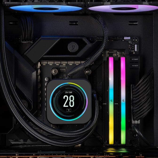 Corsair Vengeance RGB DDR5-6400 RAM, CL32, EXPO - 32 GB Dual Kit, grey image number 6