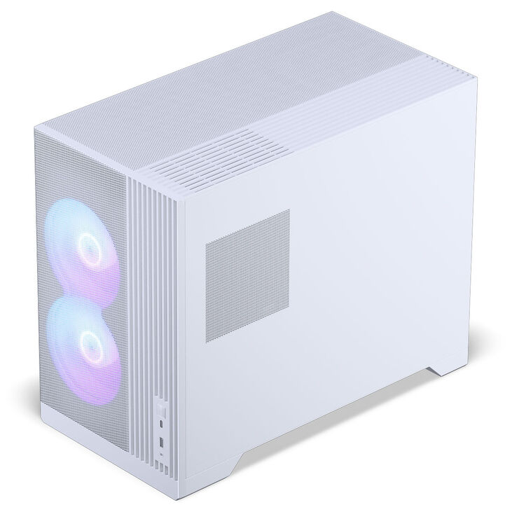 Phanteks XT M3 PC Case, Mini Case, mATX, RGB, Tempered Glass - including 3x 120mm Fans, White image number 3