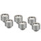 Thermal Grizzly DeltaMate Compression Fitting, Brass, G1/4&rdquo; Thread - Nickel, ST13, Pack of 6