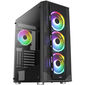 Aerocool Prism FRGB Mid Tower, ATX, Tempered Glass - Black