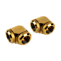 Corsair Hydro X Series XF Hardline Adapter 90 Grad 14mm AD auf 14mm AD Hardtube - 2er Pack, gold