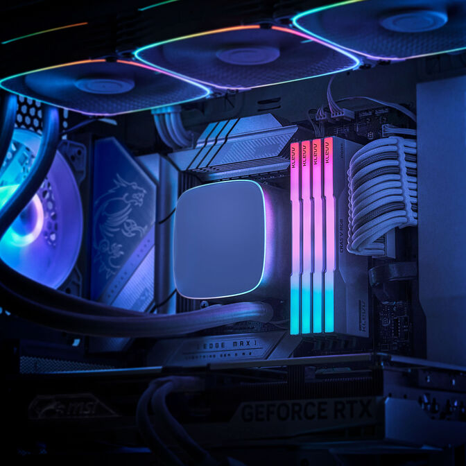 KLEVV CRAS V RGB DDR5-6400 RAM, CL32, XMP 3.0 & EXPO - 64 GB Dual-Kit, wei&szlig; image number 14