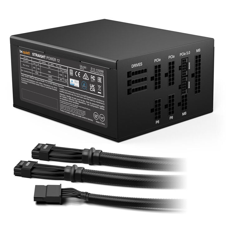 be quiet! Straight Power 12 power supply 80 PLUS Platinum, ATX 3.0, PCIe 5.0 - 1200 Watt image number 2
