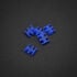 King Mod Service 4-Slot Kabelkamm 4mm groß - blau - 5er Set image number null
