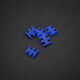King Mod Service 4-Slot Kabelkamm 4mm groß - blau - 5er Set