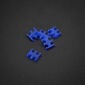 King Mod Service 4-Slot Kabelkamm 4mm groß - blau - 5er Set