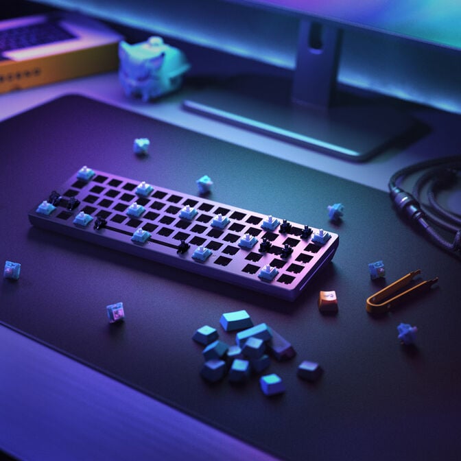 Glorious GMMK 2 Compact Tastatur - Fox Switches, US-Layout, wei&szlig; image number 4