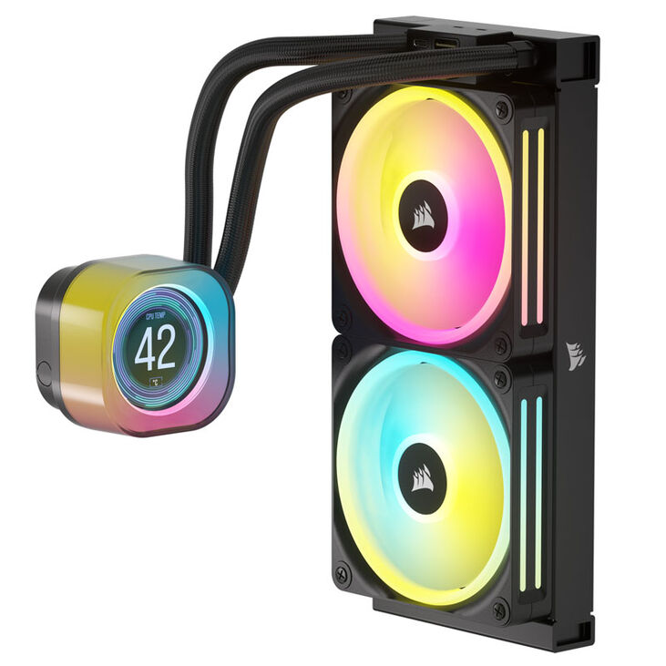 Corsair iCUE LINK H100i RGB LCD AiO Wasserkühlung - 240 mm, schwarz image number 2