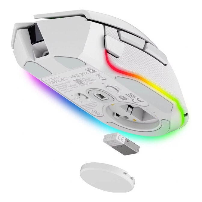 Razer Basilisk V3 Pro 35K Gaming Maus, kabellos, RGB - wei&szlig; image number 6