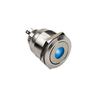 DimasTech Vandalism switch/button 25mm, Silverline Dot - RGB