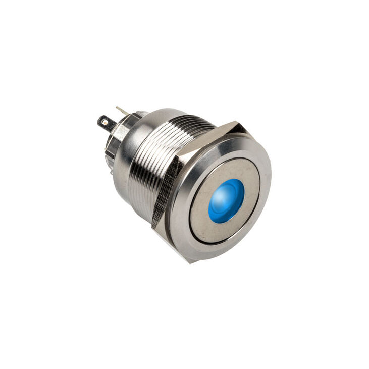 DimasTech Vandalism switch/button 25mm, Silverline Dot - RGB image number 0