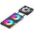 Jonsbo ZK-120BR ARGB Reverse Blade PWM Fan, 120mm, 3-Pack - black image number null