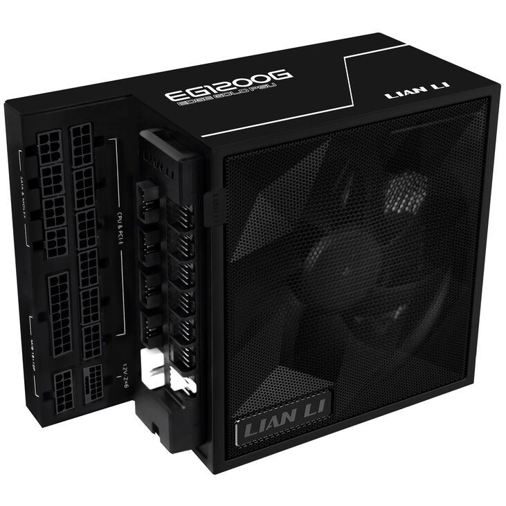 Lian Li EDGE GOLD 1200 80 PLUS Gold power supply, PCIe 5.1, ATX 3.1 - 1,200 watts, black, including USB hub image number 0