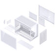 Jonsbo D33 STD PC-Geh&auml;use, Mini-Geh&auml;use, mATX, Tempered Glass - wei&szlig; image number null