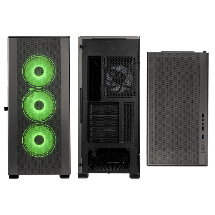 Kolink Stronghold Prism Midi-Tower - schwarz image number 3