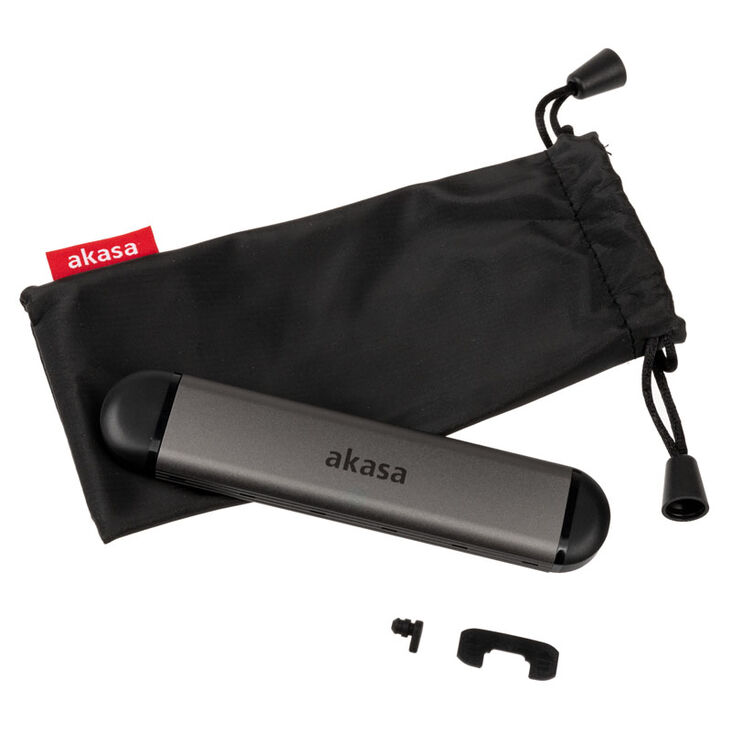 Akasa externes M.2 NVMe Gehäuse, USB 3.1, Aluminium - schwarz image number 4