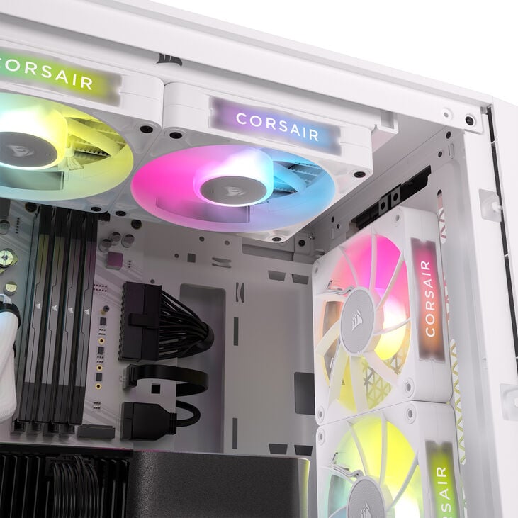 Corsair iCUE LINK RX120 RGB Series, PWM Fan 3-Pack - 120mm, white image number 10