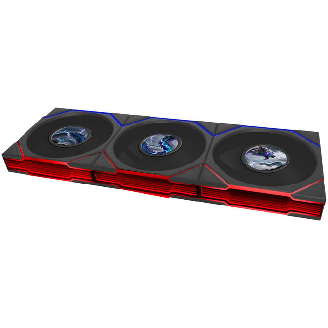 Lian Li UNI FAN TL LCD FLEX Wireless Fan, ARGB and LCD - 120mm, black, 3-pack with controller image number 0