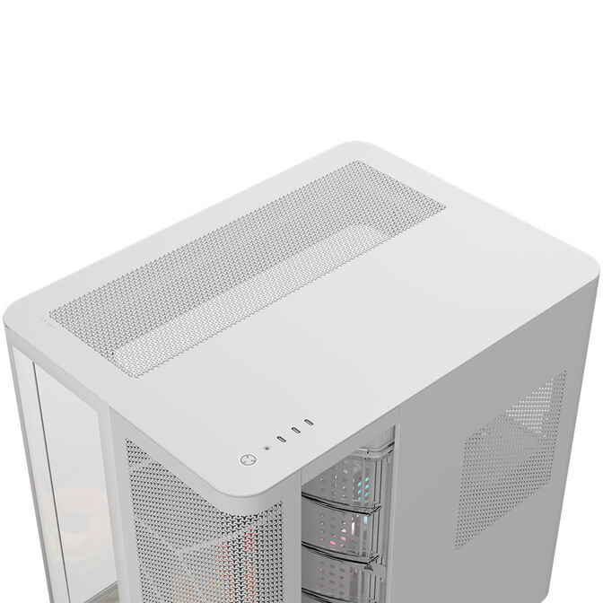 Corsair AIR 5400 LX-R LINK PC Case, Mid Tower, Tempered Glass, RGB - includes 3x 120mm Fans, white image number 7