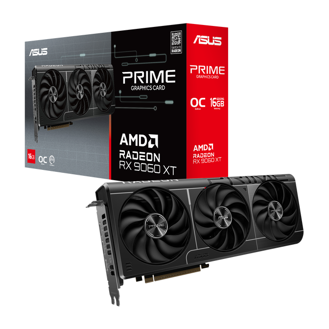 ASUS Prime Radeon RX 9060 XT OC Edition Grafikkarte, 16384 MB GDDR6 image number 0
