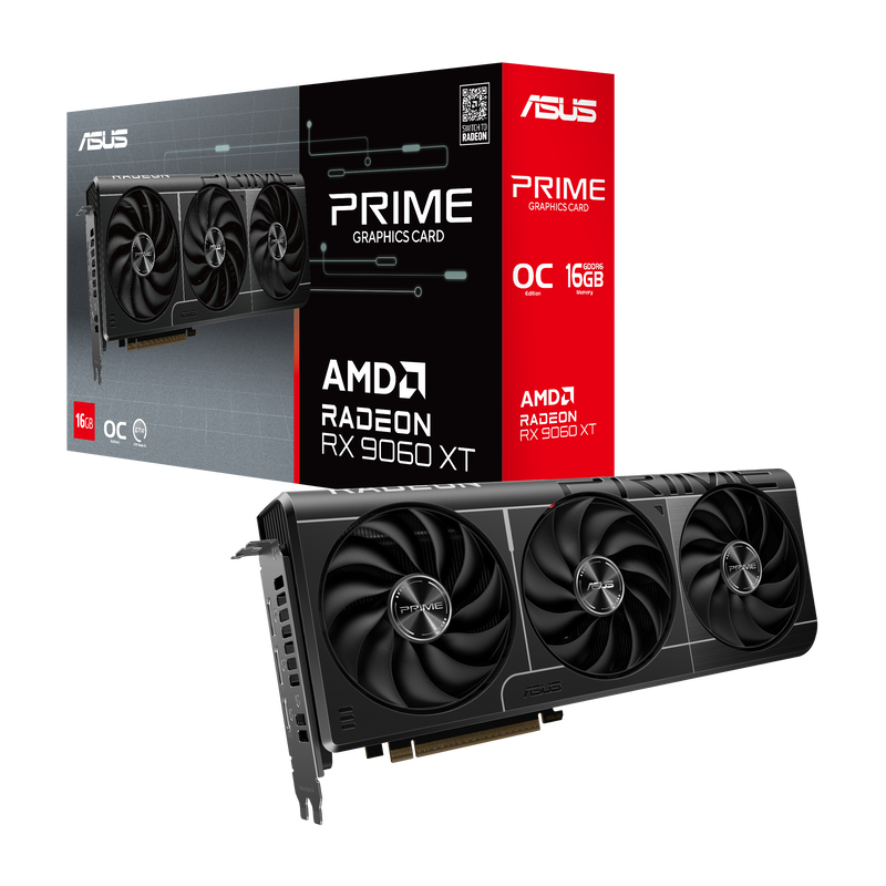 ASUS Prime Radeon RX 9060 XT OC Edition Grafikkarte, 16384 MB GDDR6