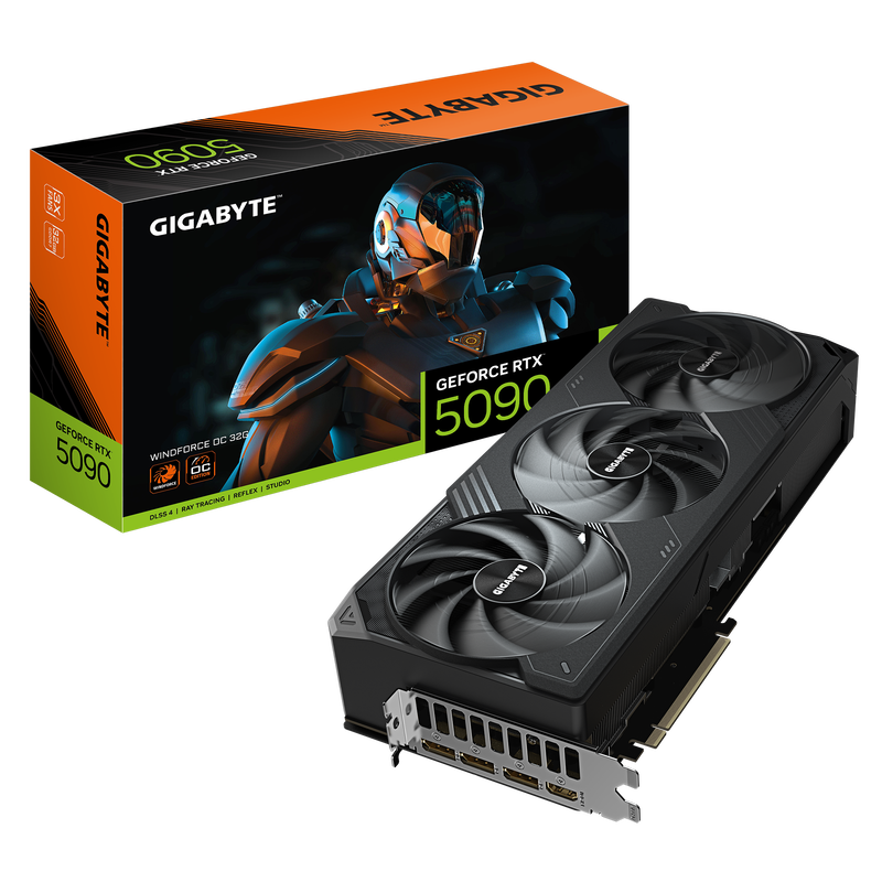 Gigabyte RTX 5090 WINDFORCE OC 32GB GDDR7 Black