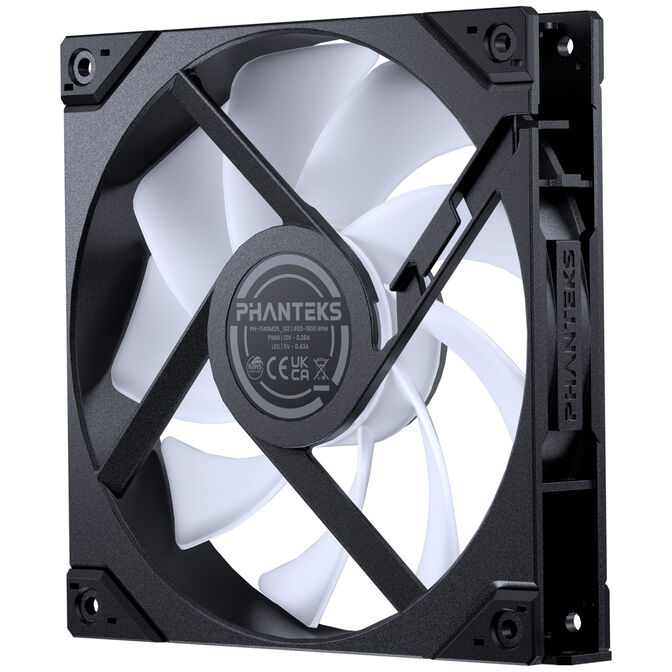 PHANTEKS M25 Gen2 PWM D-RGB Fan, 3-Pack - 140mm, Black image number 4