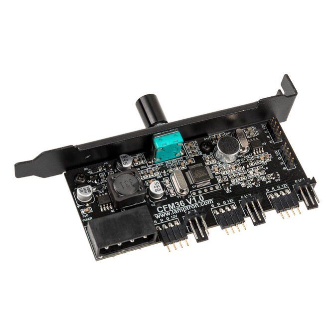 Lamptron CFM36 L&uuml;fter- und RGB-LED-Controller f&uuml;r PCI-Slot - schwarz image number 1