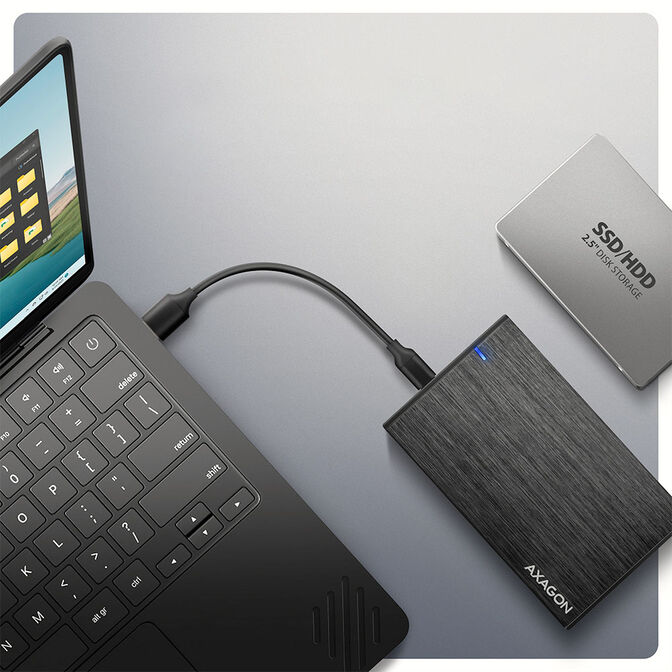 Axagon EE25-XA6C externes SSD/HDD-Geh&auml;use, 5 Gbit/s - schwarz image number 5