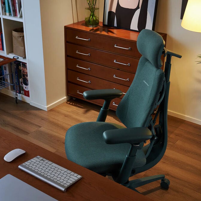 LiberNovo Omni Ergonomischer Stuhl, aktive R&uuml;ckenlehne, Massage - gr&uuml;n image number 3