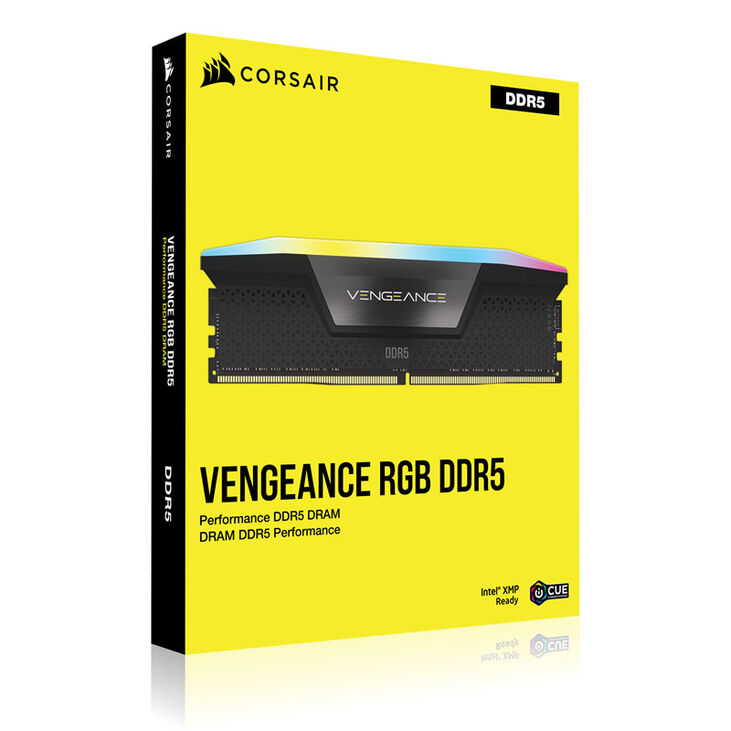 Corsair Vengeance RGB DDR5-6400 RAM, CL32, XMP - 64 GB Quad-Kit, black image number 8