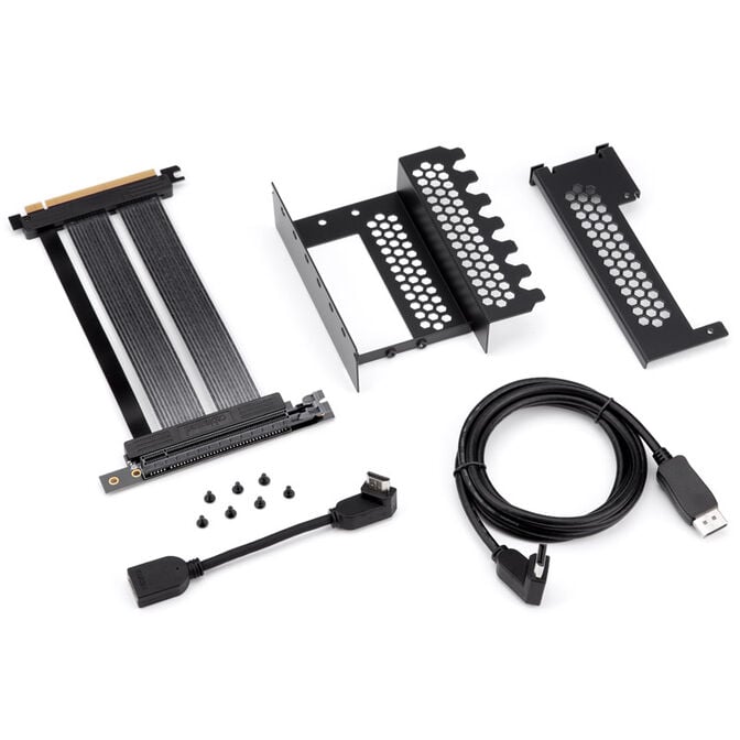 CableMod Vertical PCI-e Bracket PCI-e 4.0 Edition, HDMI + DisplayPort - black image number 1