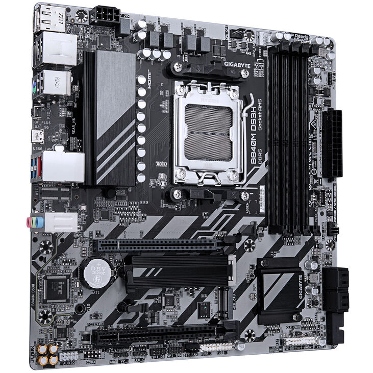 GIGABYTE B840M DS3H Mainboard, Sockel AM5, AMD B840, Micro-ATX, DDR5 image number 1