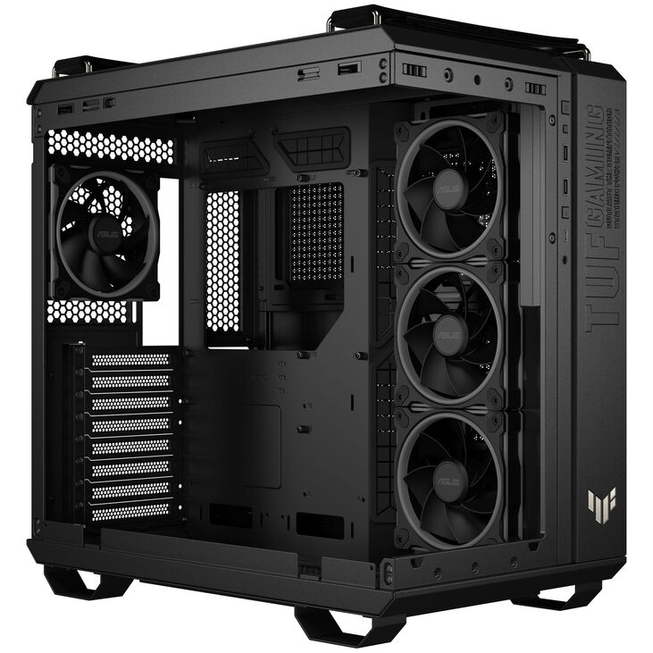 ASUS TUF Gaming GT502 Horizon PC Case, Mid Tower, ATX, Tempered Glass - Black image number 7