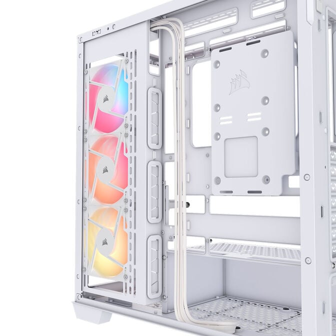 Corsair 3500X RS-R PC Case, Mid-Tower, E-ATX, RGB, Tempered Glass - white image number 12