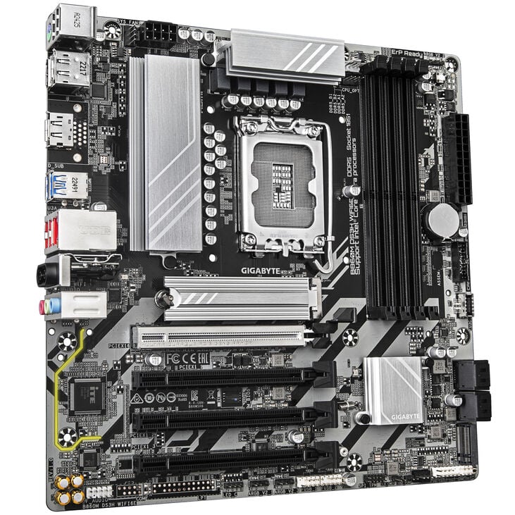 GIGABYTE B860M DS3H WIFI6E Mainboard, Sockel 1851, Intel B860, mATX, DDR5 image number 1