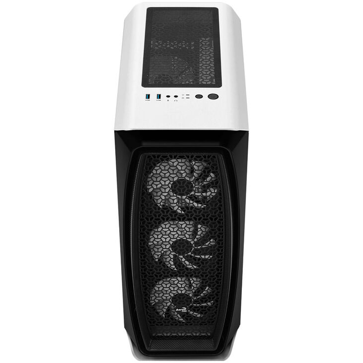 Aerocool Aero One Frost Mid Tower, Tempered Glass - White image number 3