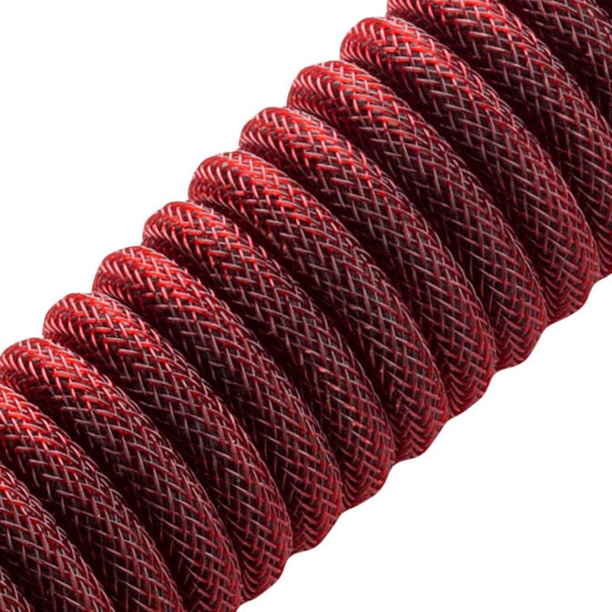 CableMod Classic Coiled Keyboard Cable USB-C to USB Type A, Republic Red - 150cm image number 1