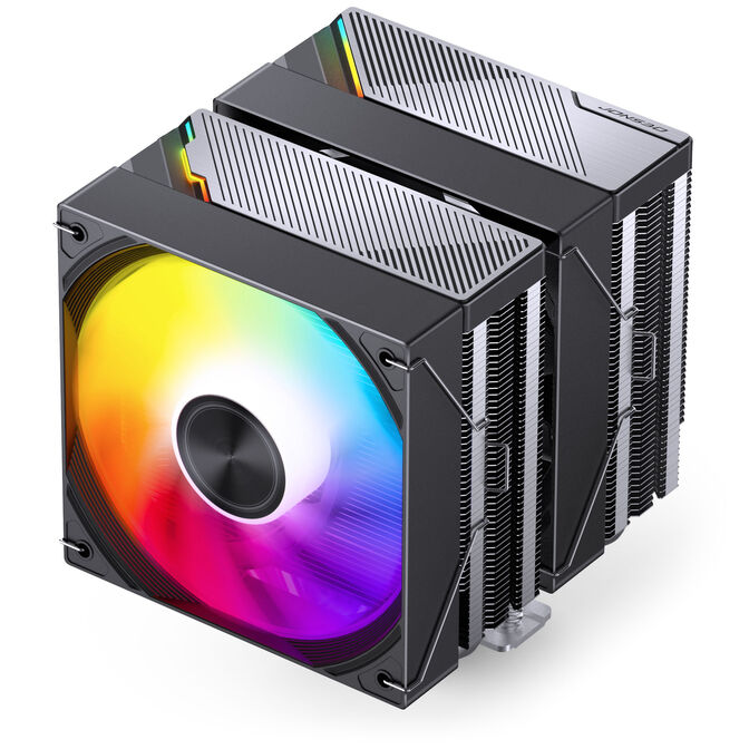 Jonsbo CA80 CPU Cooler, Dual-Tower, 2 x 120mm, PWM, RGB - black image number 3