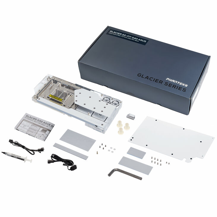 PHANTEKS Glacier Ez-Fit G40 RTX 4090 Asus GPU Water Block, D-RGB – White image number 4