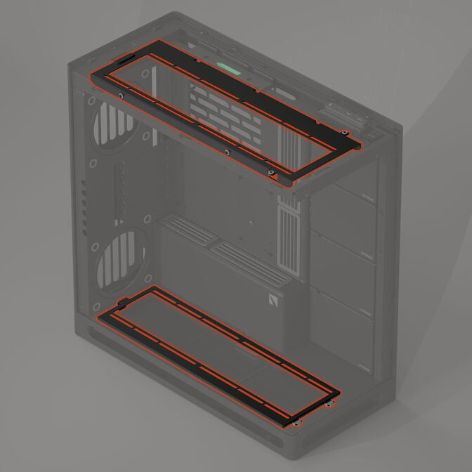 HAVN HS 420 Fan Brackets for 360 mm Radiators - black image number 3