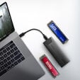 AXAGON EEM2-GTS2 M.2 enclosure, NVMe & SATA, USB-C 3.1, 10 Gbit/s - dark grey image number null
