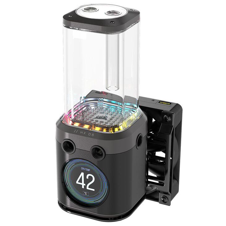 Corsair iCUE Link XD6 RGB Elite LCD Pump Reservoir Combo - black image number 7