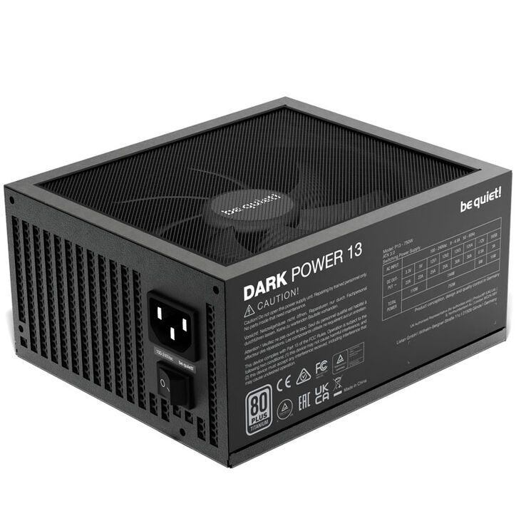 be quiet! Dark Power 13 power supply 80 PLUS Titanium, ATX 3.0, PCIe 5.0 - 750 Watt image number 0