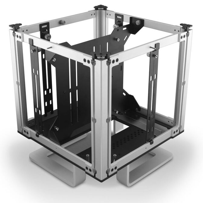 Streacom DB4 Fanless Cube-Geh&auml;use + ZeroFlex 240 Netzteil - silber image number 5