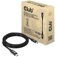 Club 3D USB4 Gen3x2 Type-C Cable, 8K60Hz / 4K120Hz, 40Gbps, PD 240W EPR 3 Metres - black