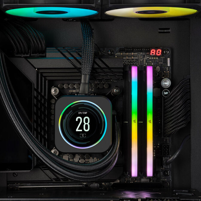 Corsair Vengeance RGB DDR5-6400 RAM, CL32, XMP - 32 GB Dual-Kit, black image number 6