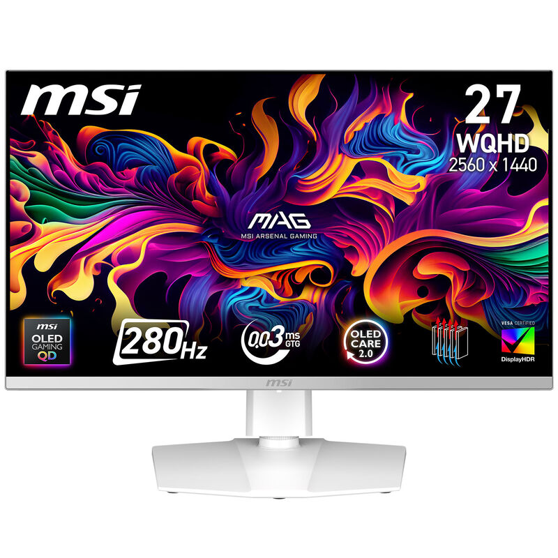 MSI MAG 272QPWDE QD-OLED X28, 27 Zoll QHD Gaming-Monitor, 280Hz, QD-OLED-Panel, G-SYNC Compatible
